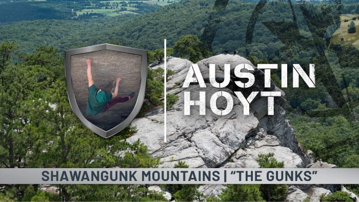 Rock Climber, Austin Hoyt, Climbing Shawangunk Mountains in New York State AKA "The Gunks"