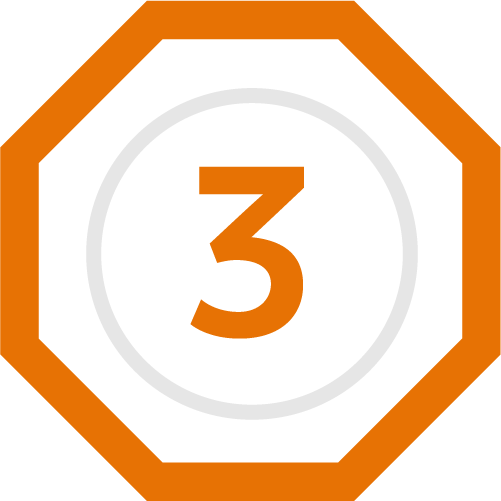 orange number 3 icon