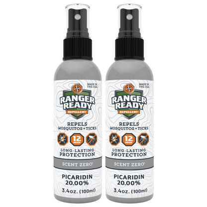 Pack of 2 Picaridin Insect Repellent Spray - Scent Zero (3.4 Oz.)