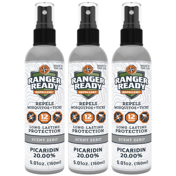Pack of 3 Picaridin Insect Repellent Spray - Scent Zero (5.01 Oz.)