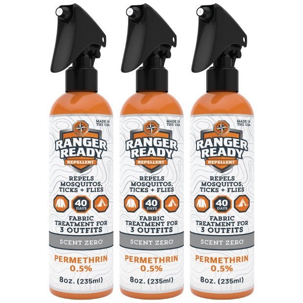 Pack of 3 Permethrin Insect Repellent Fabric Spray - Scent Zero (8Oz.)