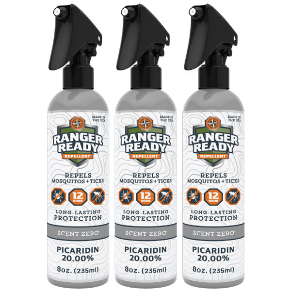 Pack of 3 Picaridin Insect Repellent Spray - Scent Zero (8 Oz.)