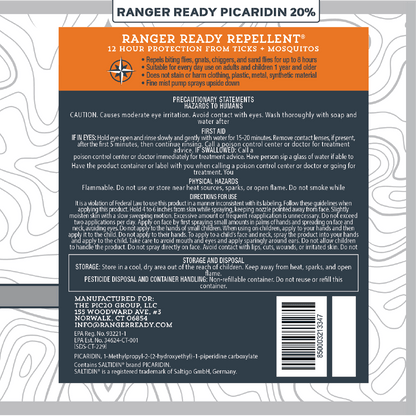 Picaridin And Permethrin Repellent Spray - 235ml, 8.0oz Repellents- 12 hour protection from ticks and mosquitos